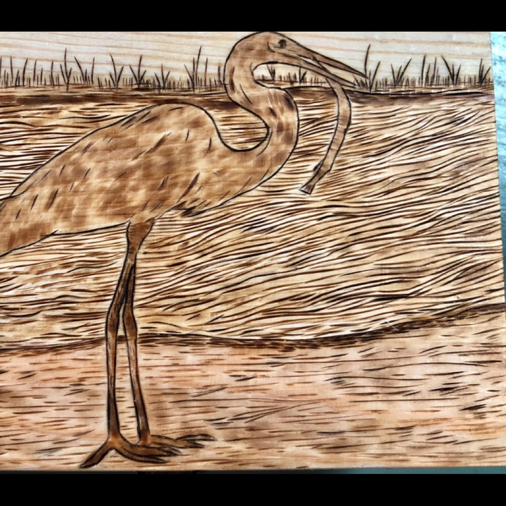 Wood burned 6”x4”x2” box